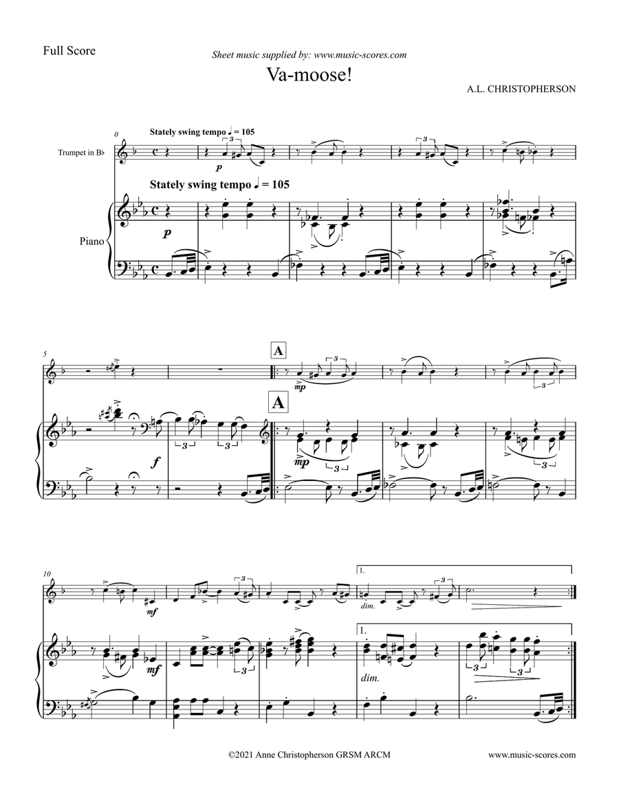 Va-Moose! - Trumpet and Piano
