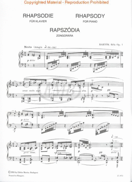 Rhapsody (1st Version) Op. 1 image number null