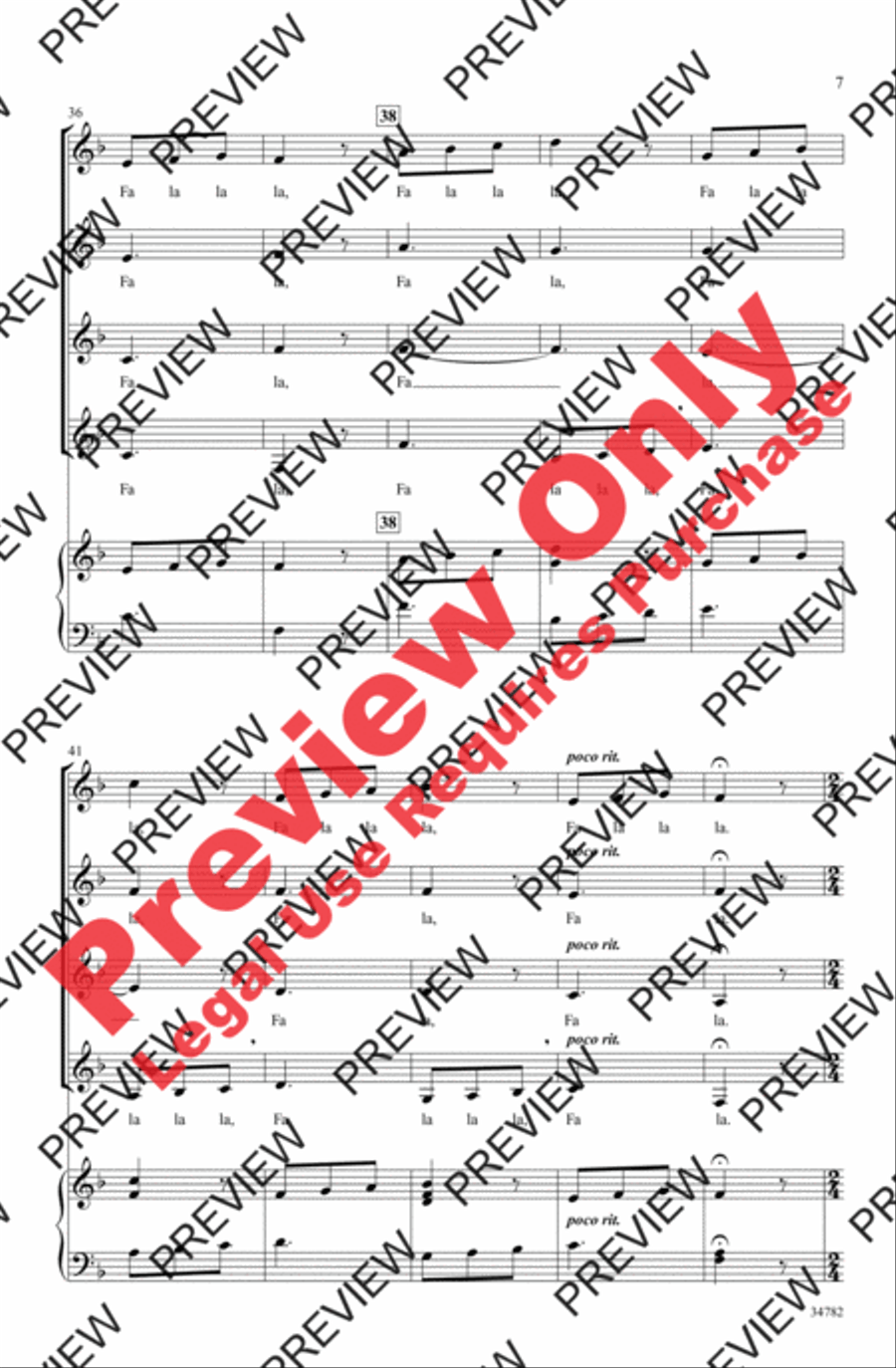 Dormi, Dormi, O Bel Bambin Women's Choir scores gallery preview page 6