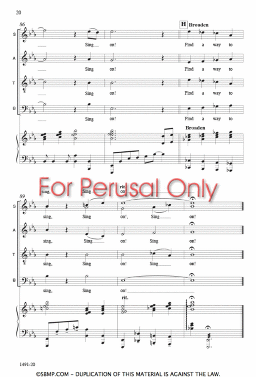 Sing On! - SATB Octavo image number null
