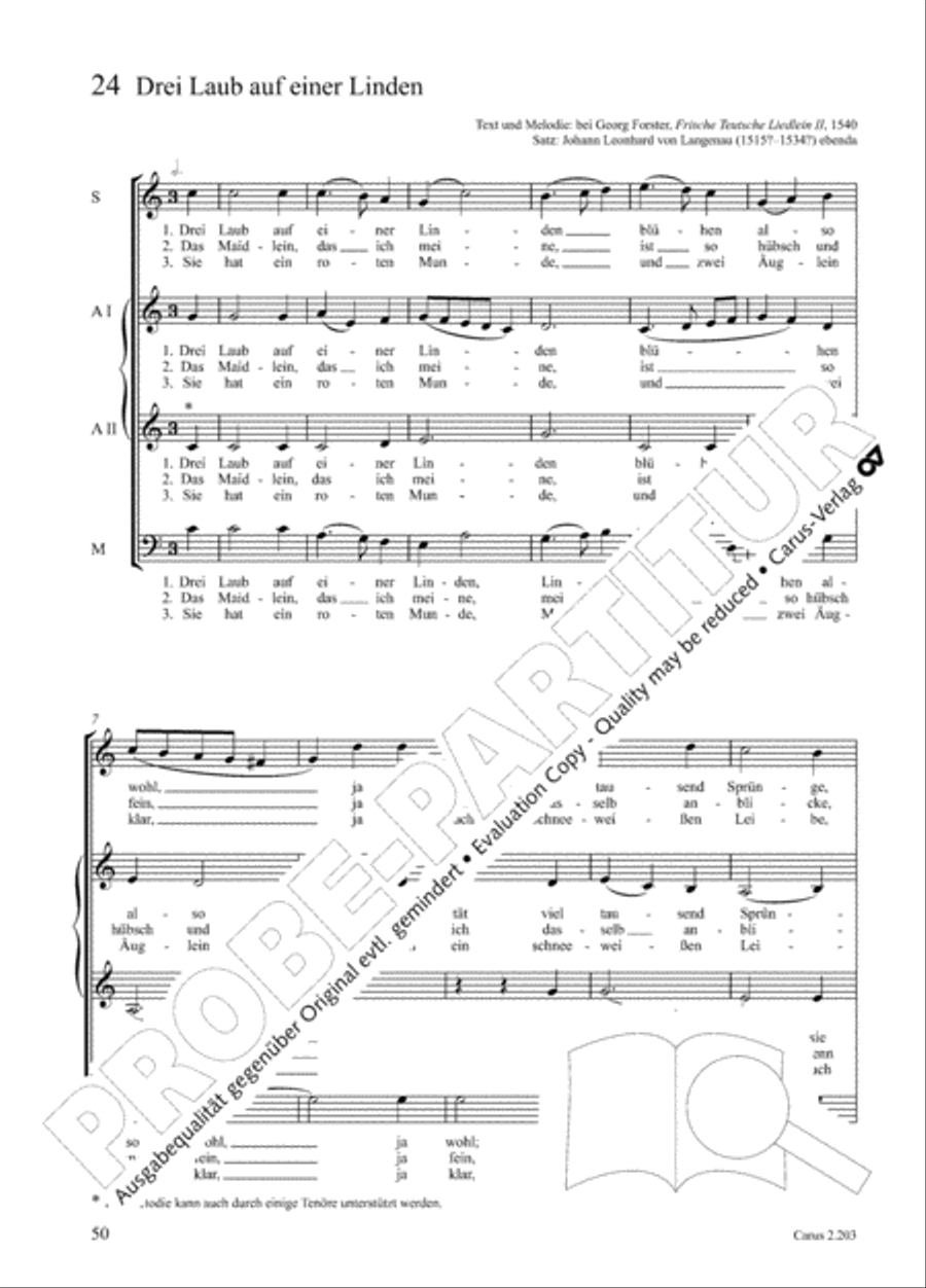 Loreley. Folk songs for choir (Loreley. Volkslieder fur Chor) Choir scores gallery preview page 57