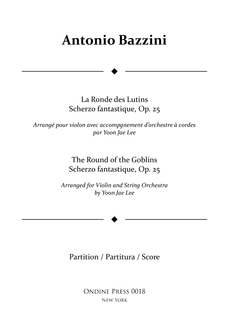 The Round (Dance) of the Goblins for Violin and String Orchestra, Op. 25 - Score Only String Orchestra scores gallery preview page 1