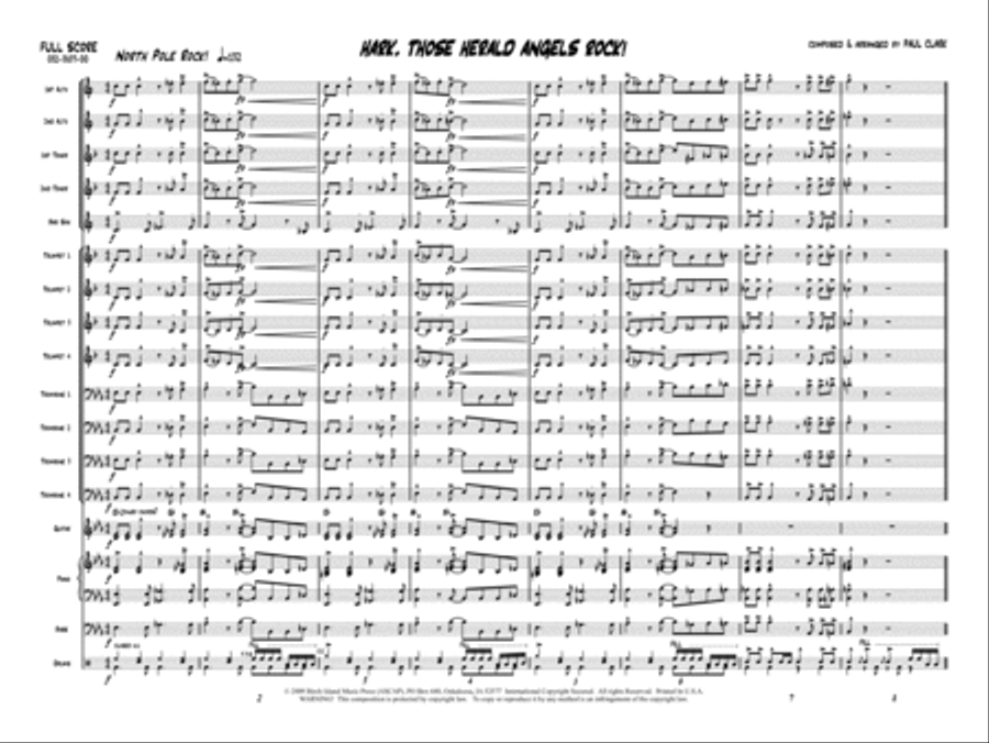 Hark, Those Herald Angels Rock! Jazz Ensemble scores gallery preview page 2