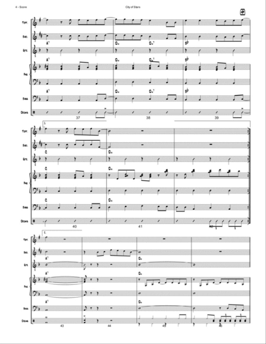 City Of Stars City Of Stars Jazz Ensemble scores gallery preview page 4