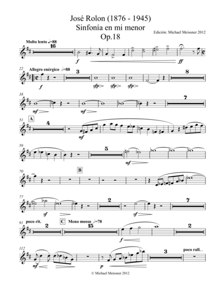Sinfonia op. 18 English Horn scores gallery preview page 2