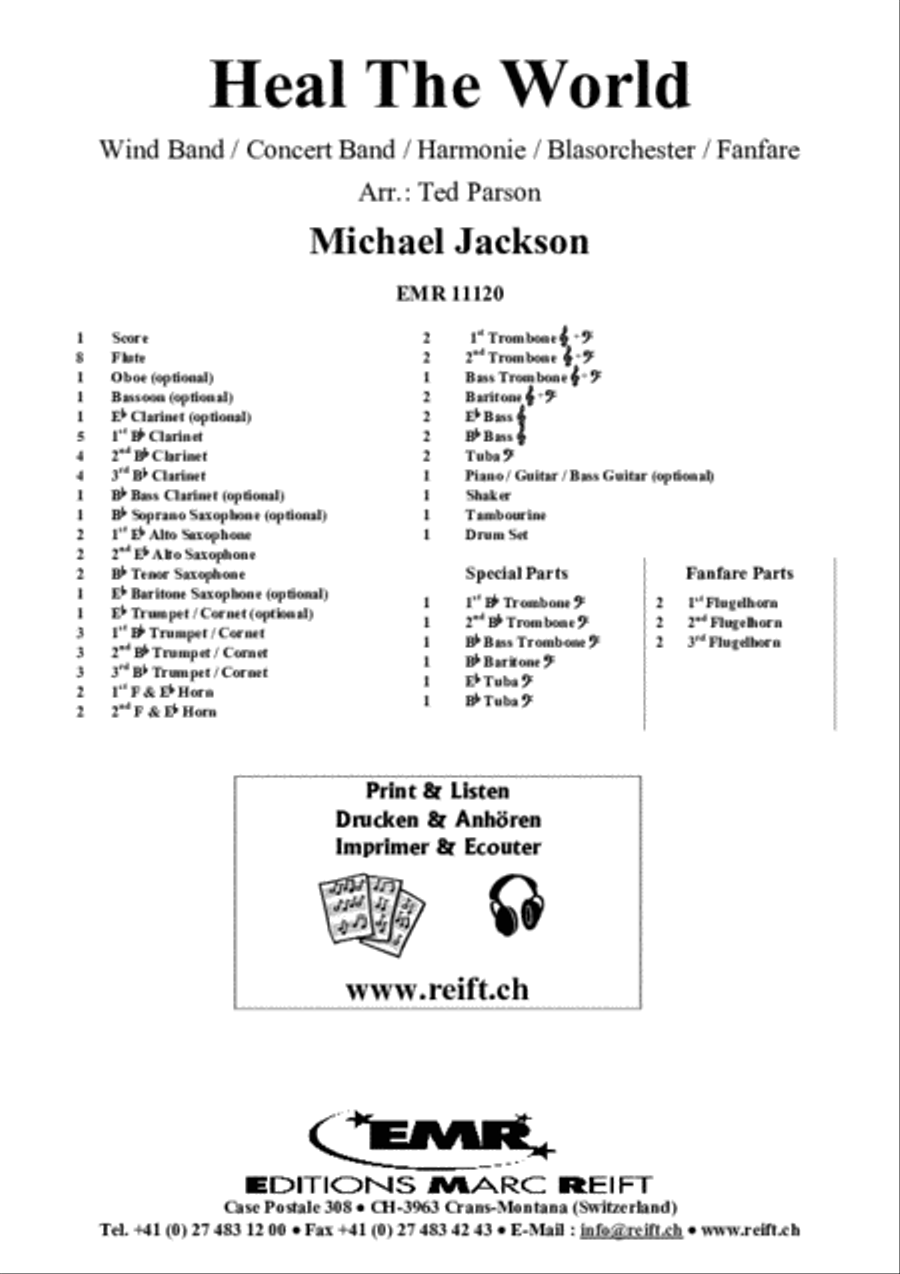 Heal The World Concert Band scores gallery preview page 2