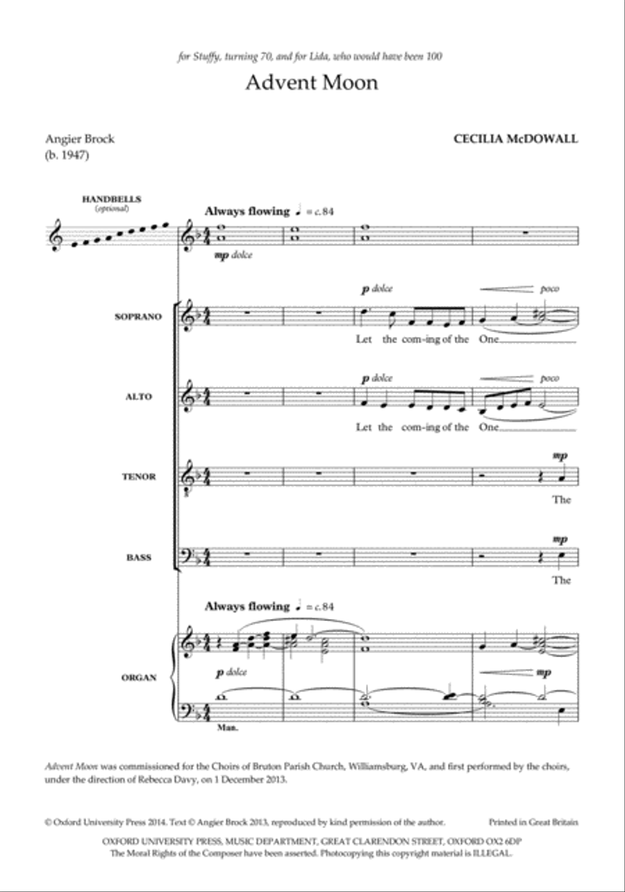 Advent Moon 4-Part scores gallery preview page 2
