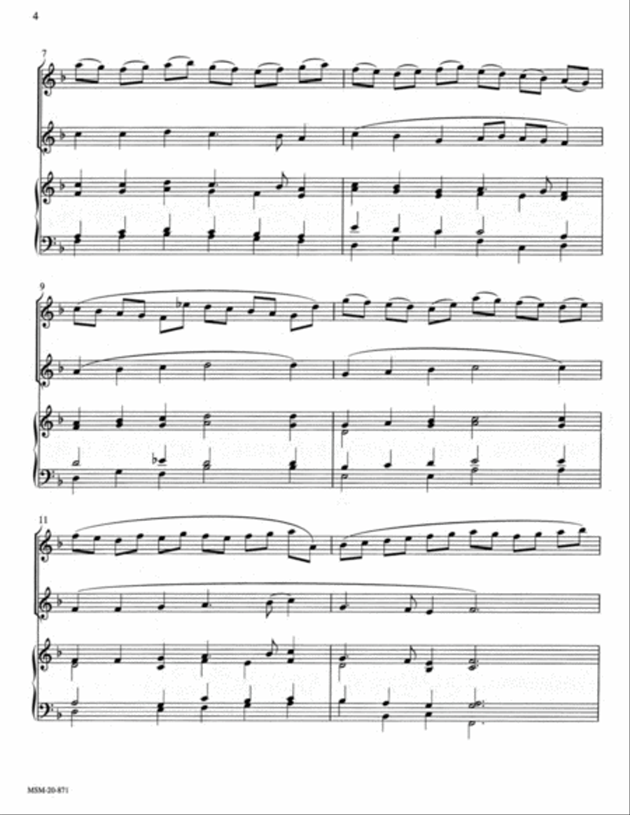 Three Hymns for Flute, Oboe and Organ Flute scores gallery preview page 4