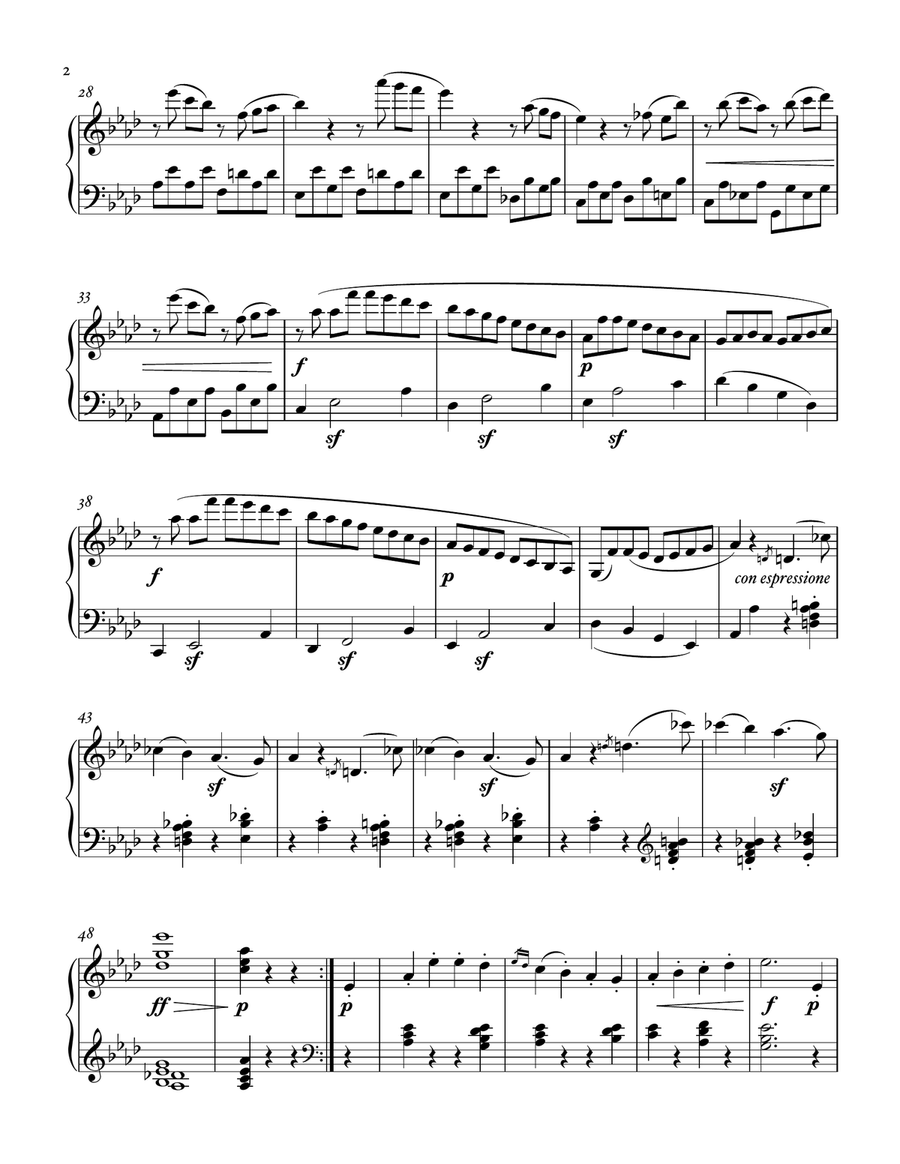 God Rest Ye Merry, Beethoven Piano Solo scores gallery preview page 3