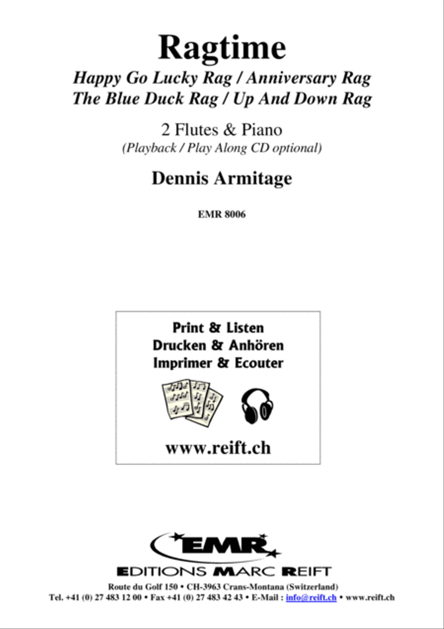 Ragtime Flute Duet scores gallery preview page 2