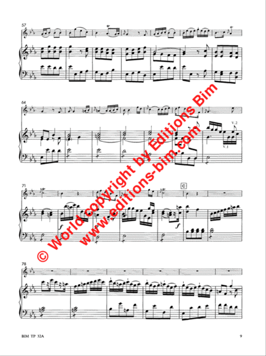 Concerto in Eb Major Trumpet Solo scores gallery preview page 4