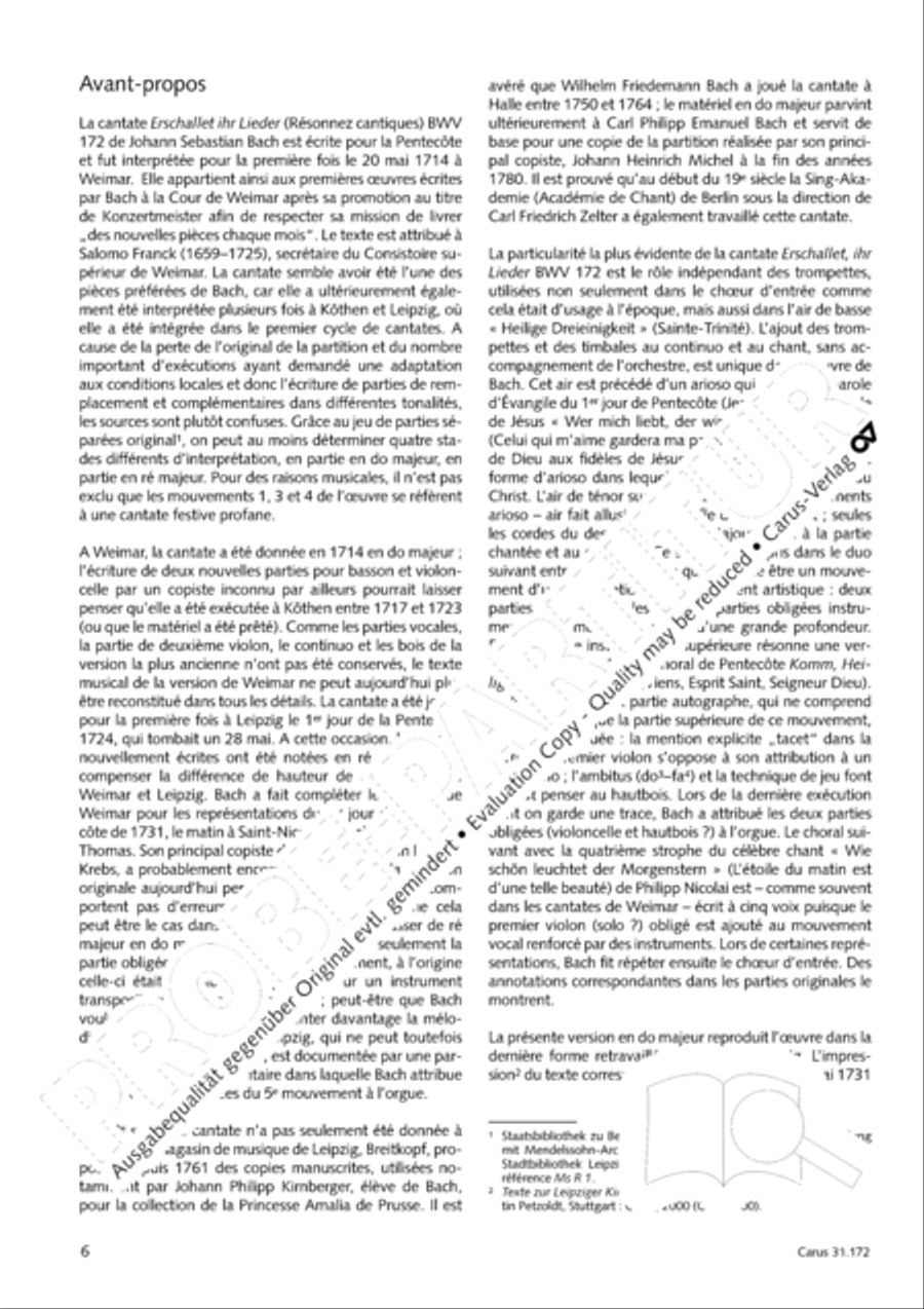 Sound forth, now with singing (Erschallet, ihr Lieder) 4-Part scores gallery preview page 7