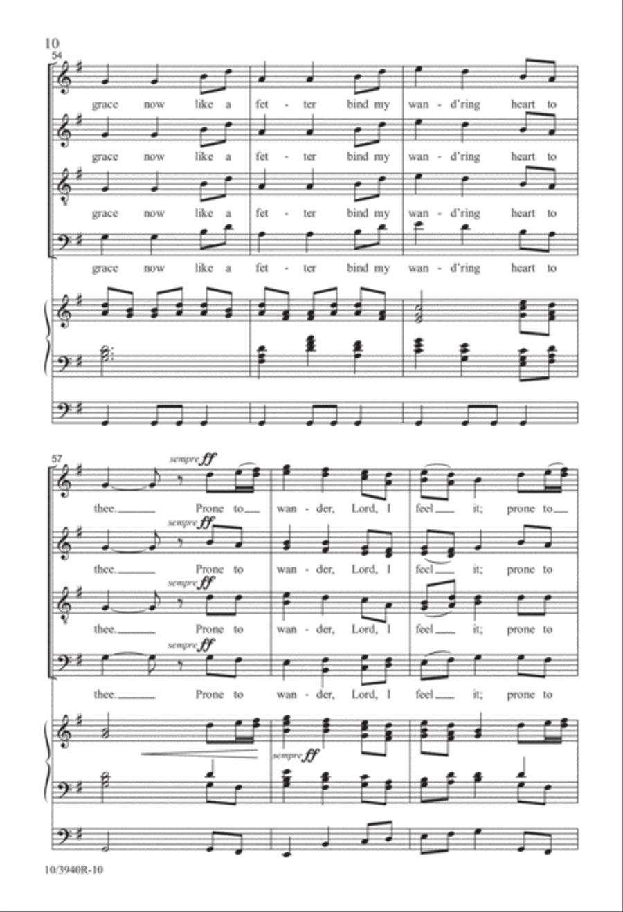 Come, Thou Fount of Every Blessing 4-Part scores gallery preview page 10