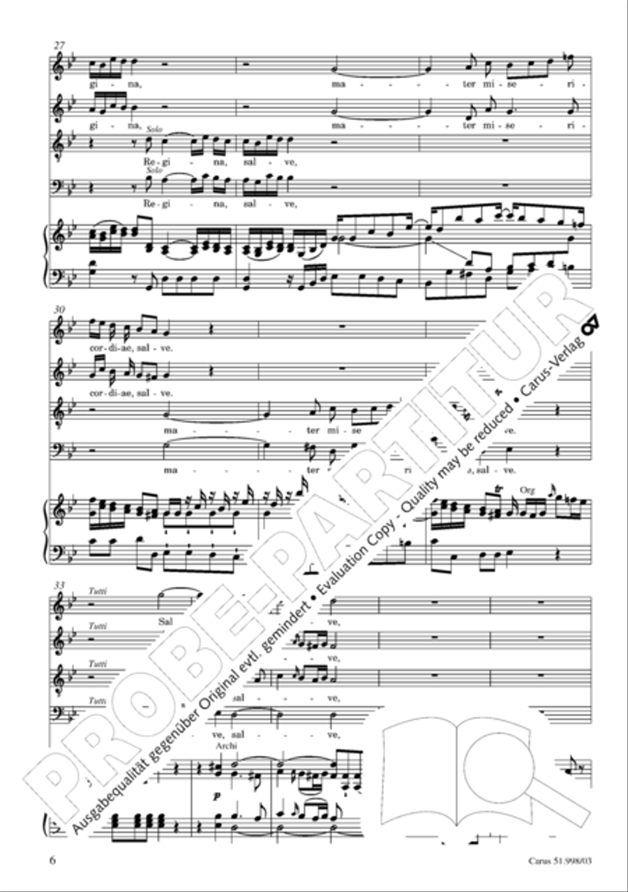 Salve Regina in g 4-Part scores gallery preview page 7