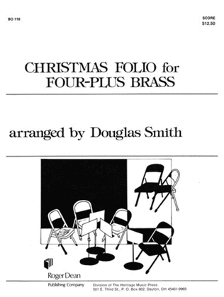Book cover for Christmas Folio for Four-Plus Brass - Score