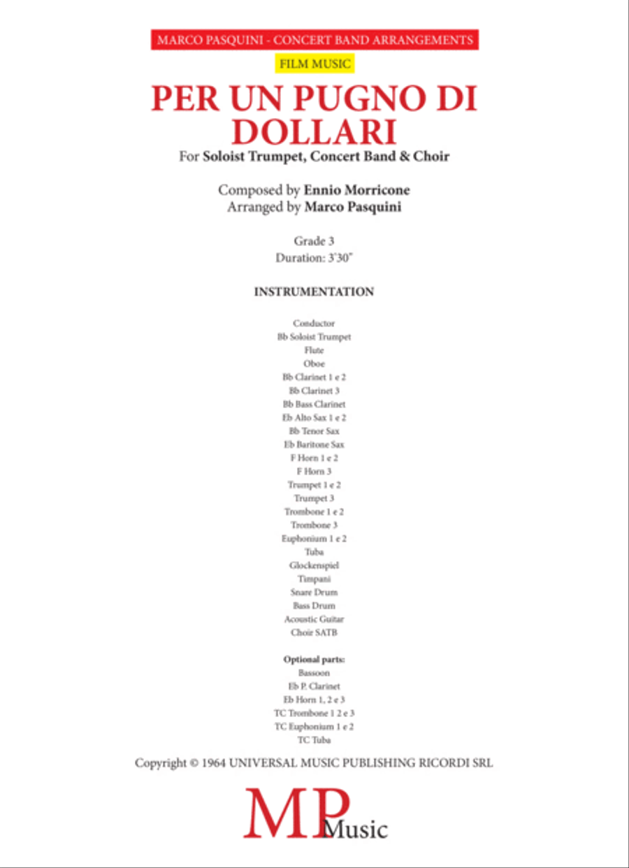 Per Un Pugno Di Dollari Concert Band scores gallery preview page 2