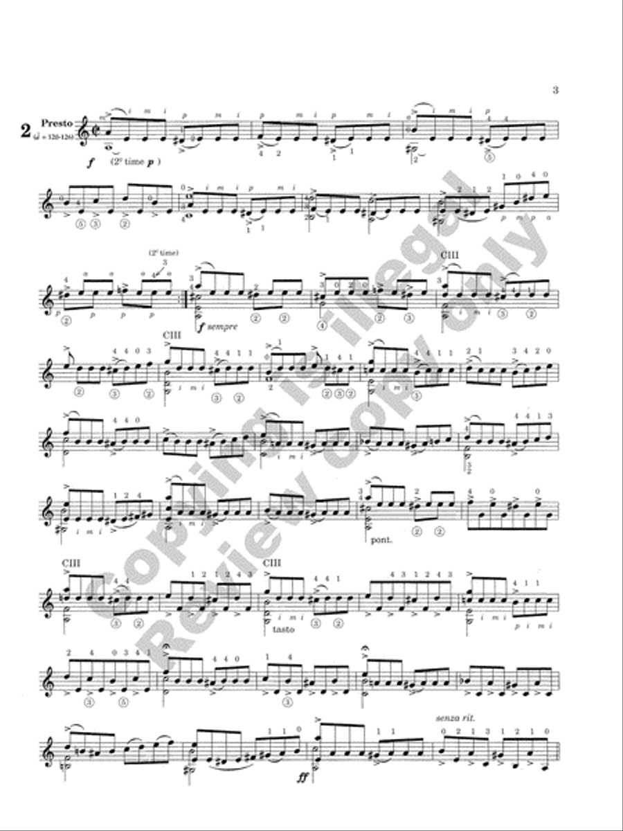 Caprice Variations Classical Guitar scores gallery preview page 18