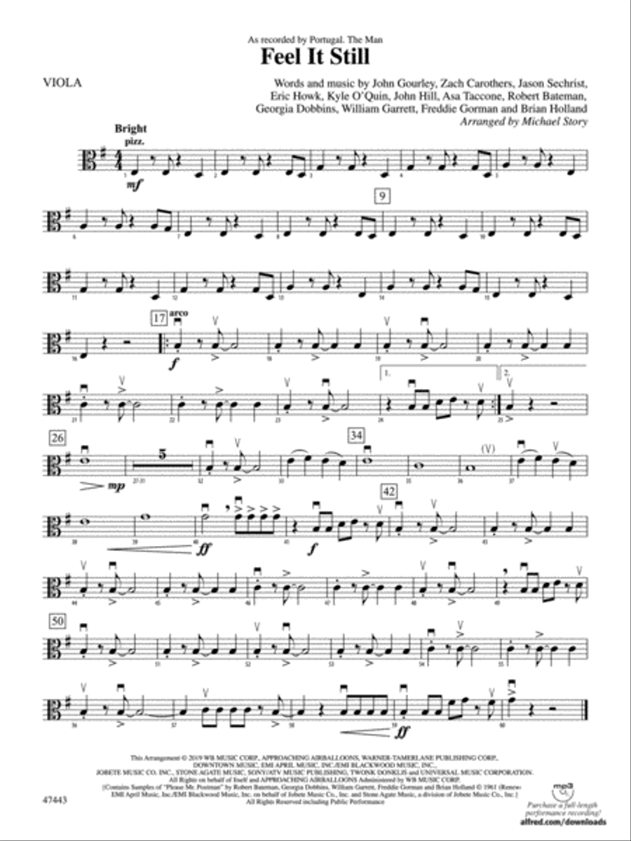 Feel It Still: Viola String Orchestra scores gallery preview page 1