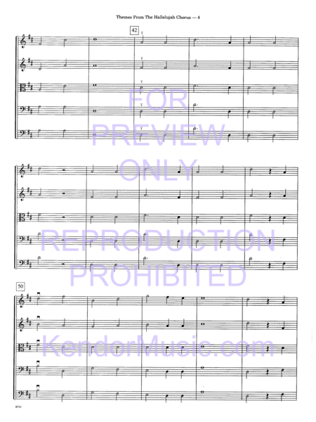 Themes from The Hallelujah Chorus (from 'Messiah') (Full Score)