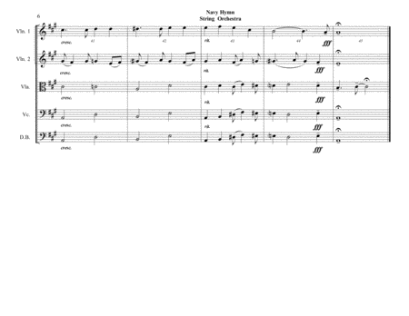 Navy Hymn (Eternal Father, Strong to Save) - String Orchestra - Intermediate image number null