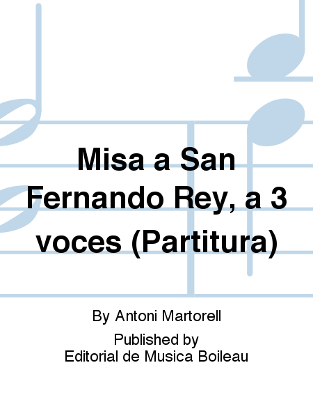 Misa a San Fernando Rey, a 3 voces (Partitura)