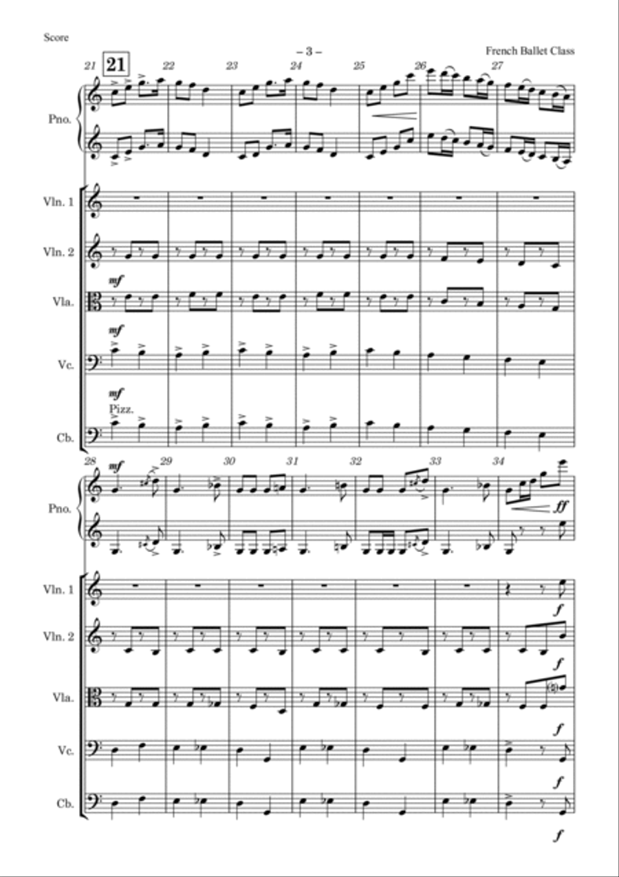 French Ballet Class Cello scores gallery preview page 3