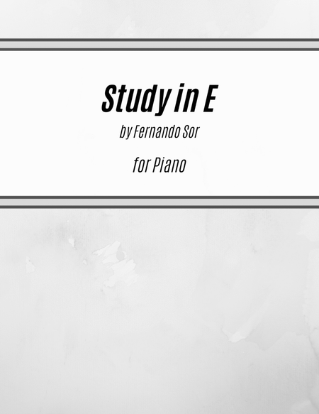 Study in E (for Piano) image number null