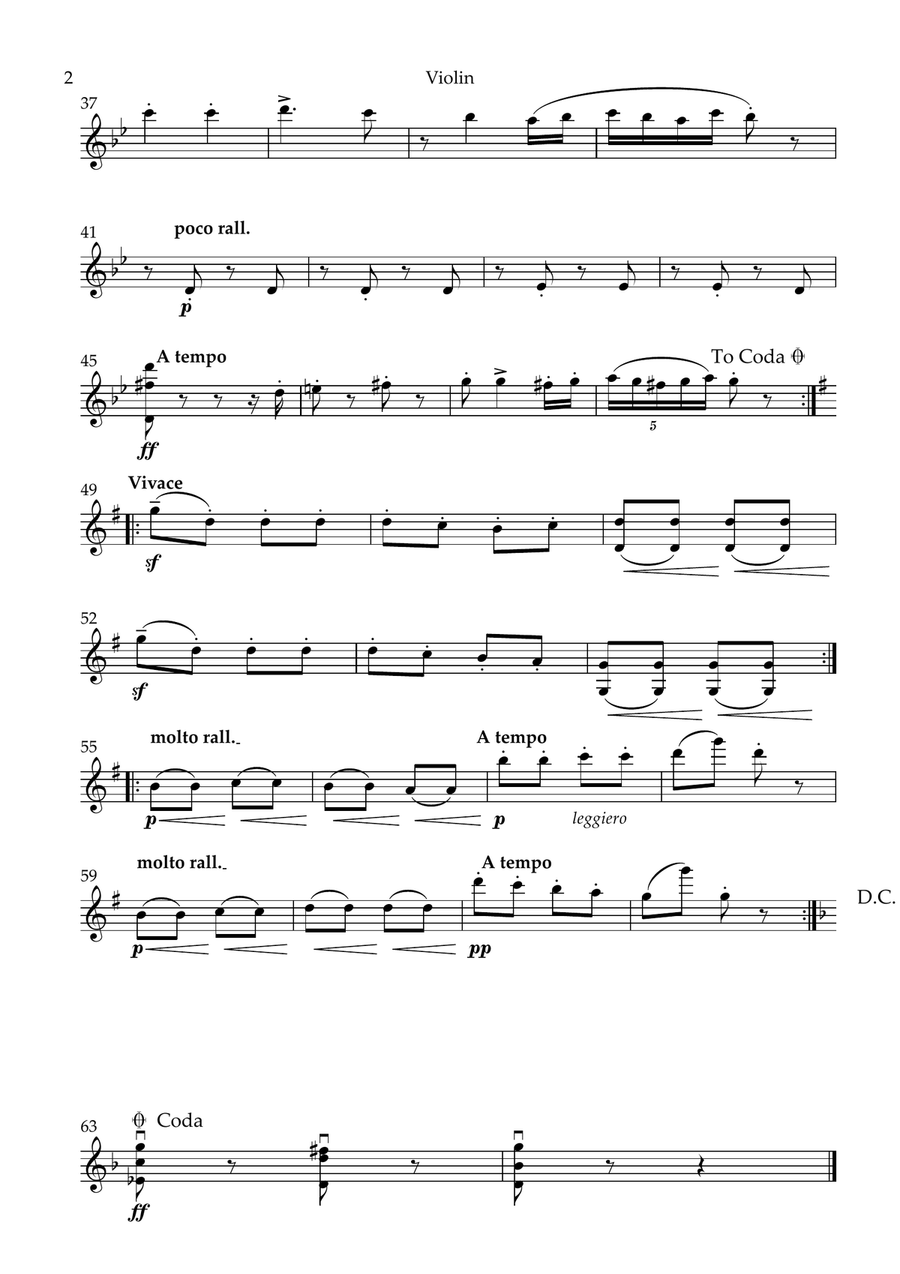 Brahms: Hungarian Dance No.5 in G Minor for String Quartet - Score and Parts String Quartet scores gallery preview page 5