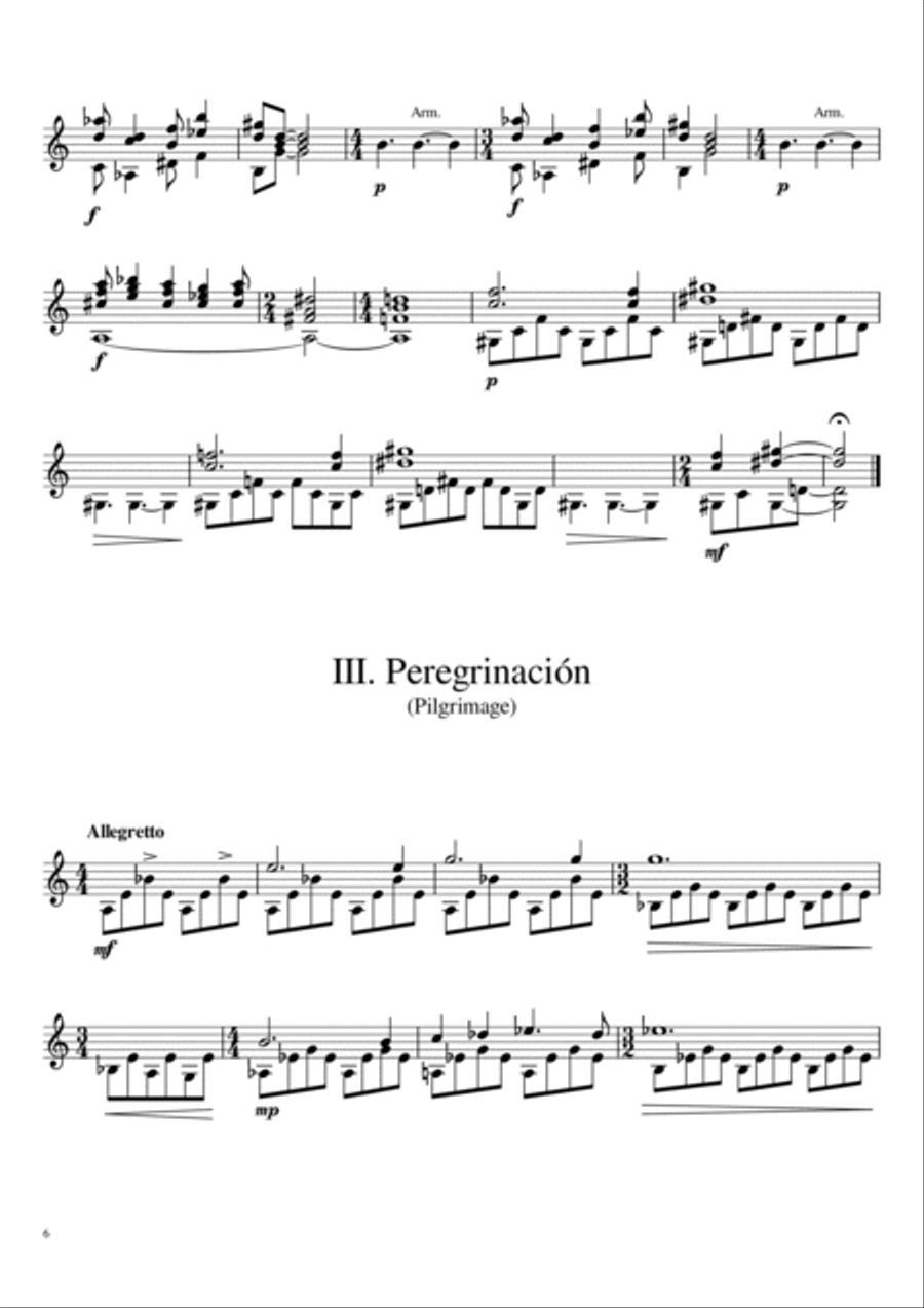 4 Bagatelas Guitar Solo scores gallery preview page 6