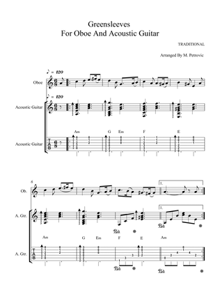 Greensleeves For Oboe And Acoustic Guitar