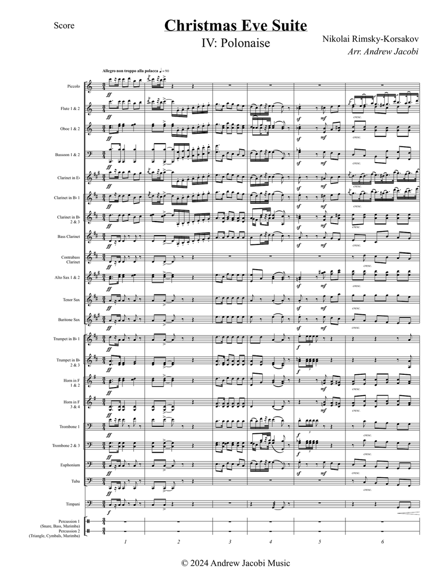 Christmas Eve Suite - IV. Polonaise Concert Band scores gallery preview page 3