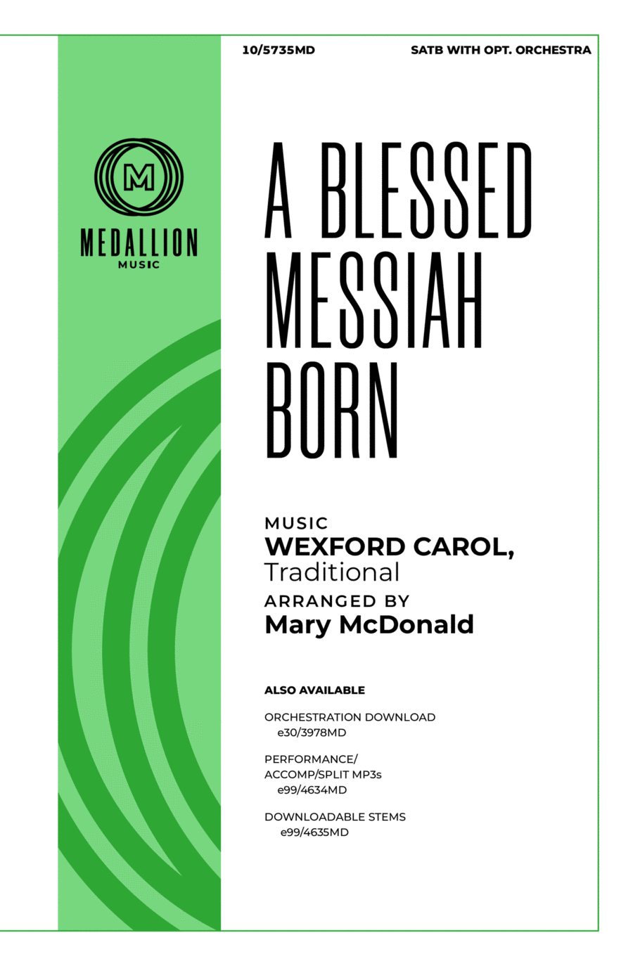 A Blessed Messiah Born 4-Part scores gallery preview page 1