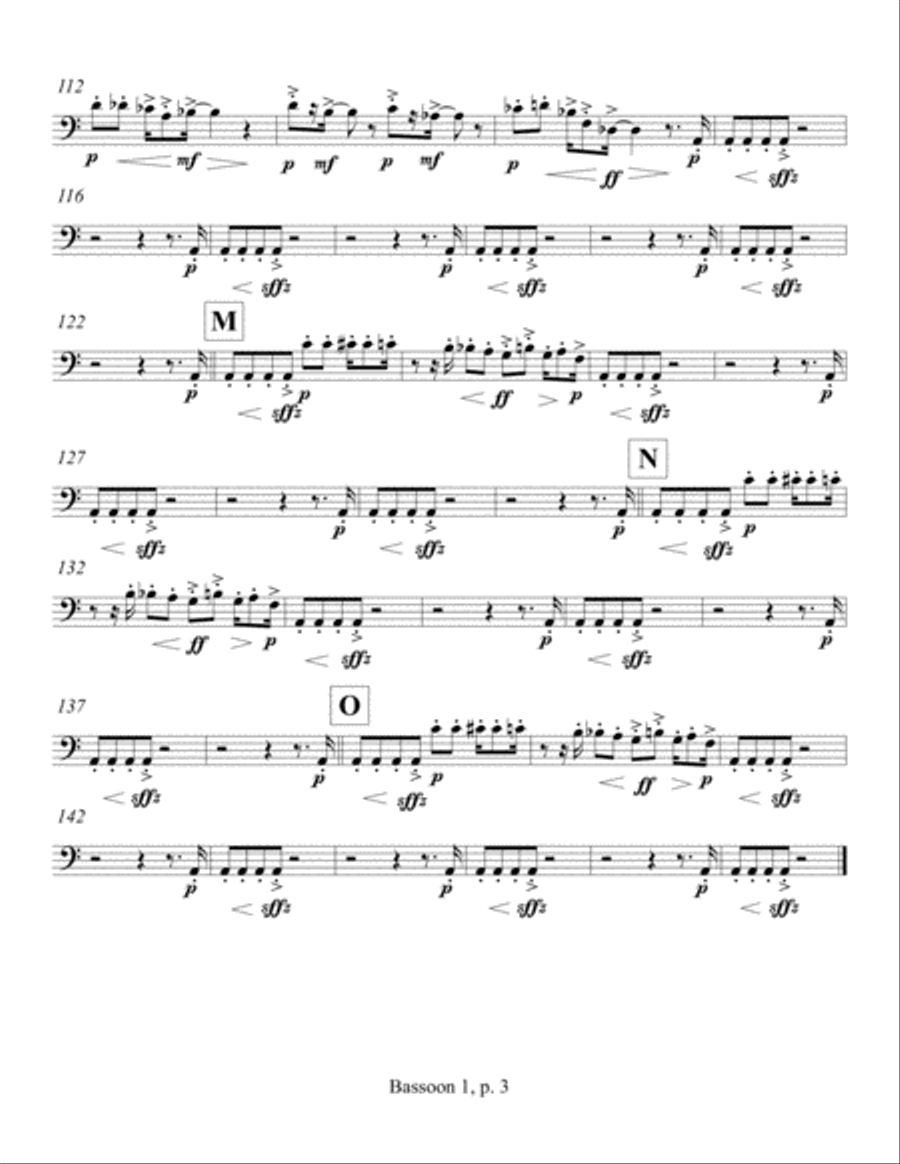 Focus on Grace ... A concerto for jazz saxophone and orchestra (2010) Bassoon 1 Saxophone scores gallery preview page 3