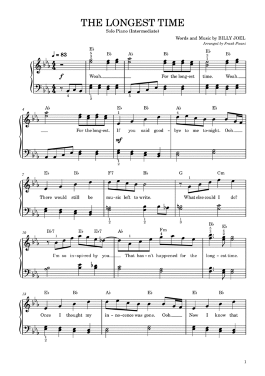 The Longest Time Voice scores gallery preview page 2
