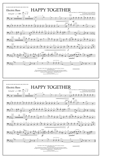 Happy Together - Electric Bass