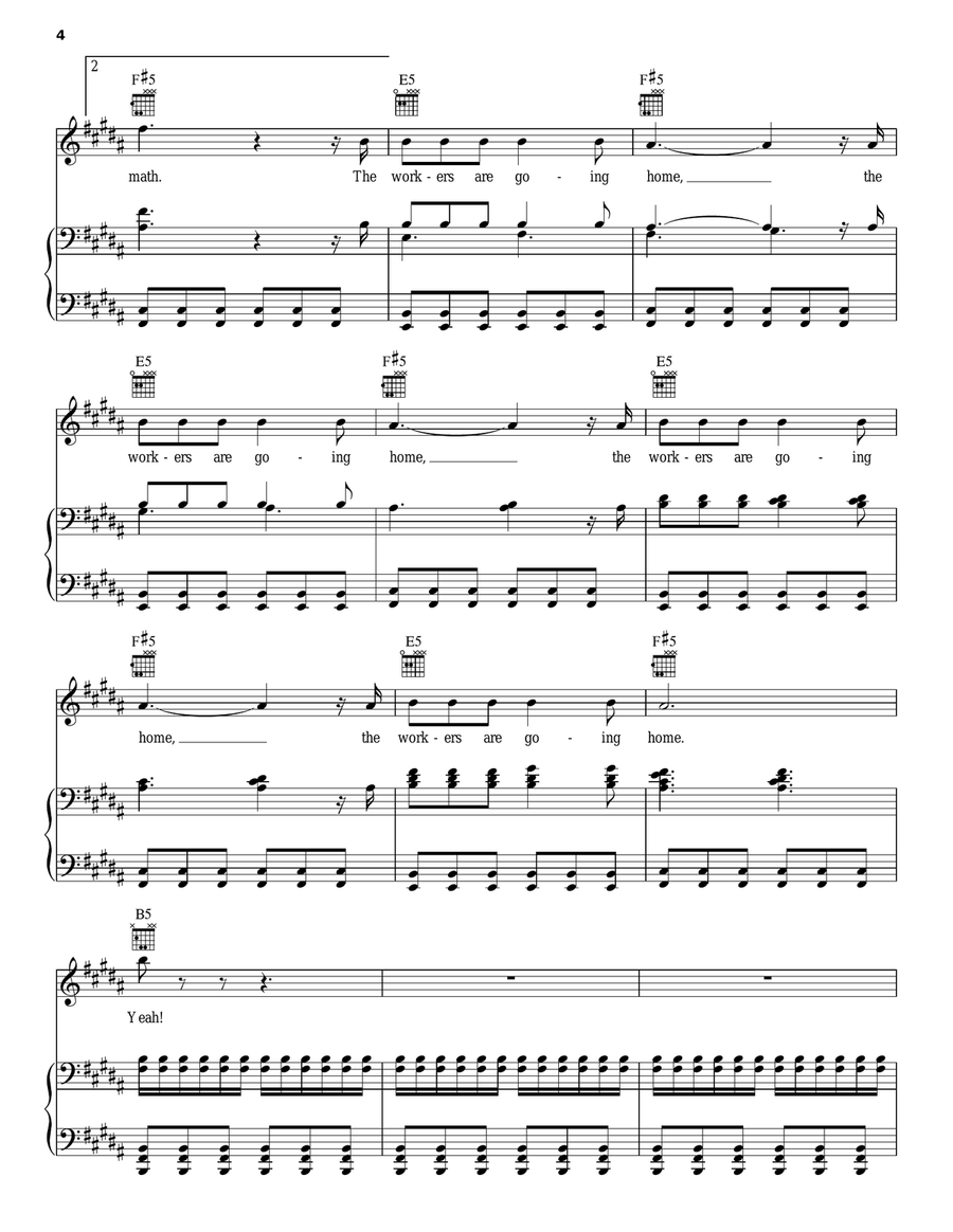 My Name Is Jonas Piano, Vocal, Guitar scores gallery preview page 4