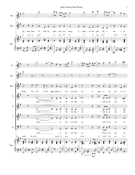 Hail, Glorious Saint Patrick (for Solo and SATB) image number null