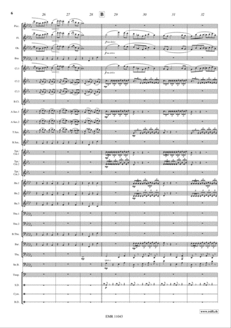 Marche Slave Concert Band scores gallery preview page 7