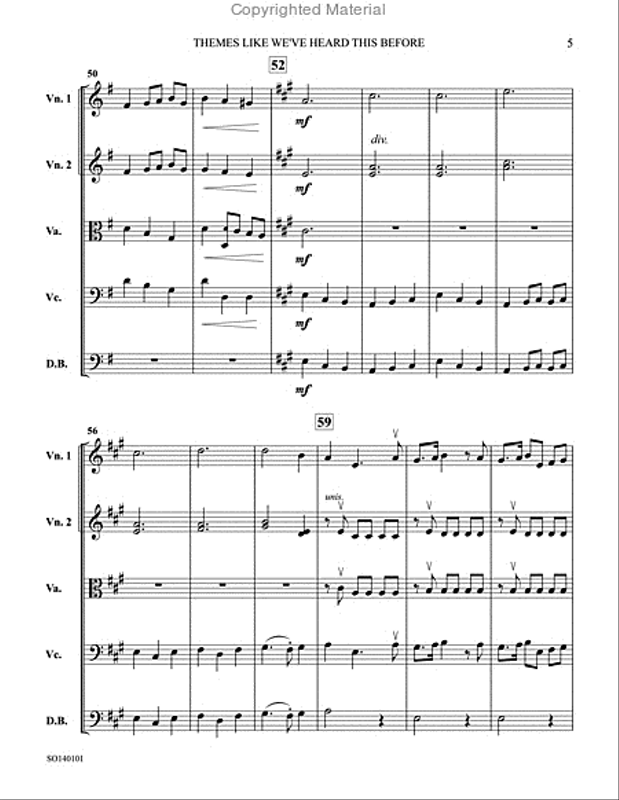 Themes Like We've Heard This Before String Orchestra scores gallery preview page 7
