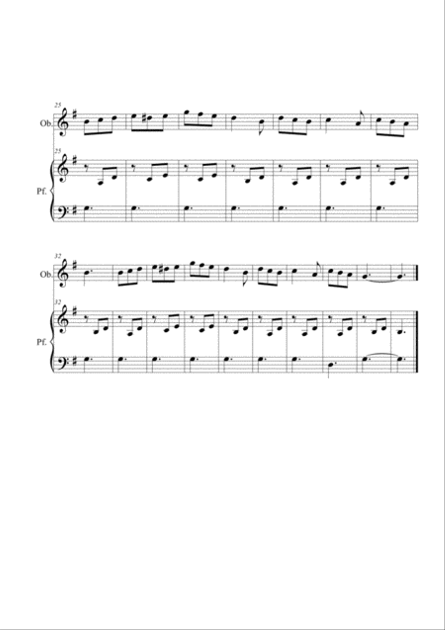 La Piva. Oboe and piano Piano scores gallery preview page 2