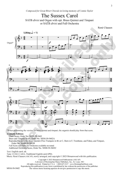 The Sussex Carol (Choral Score) image number null