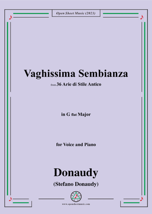 Donaudy-Vaghissima Sembianza,in G flat Major