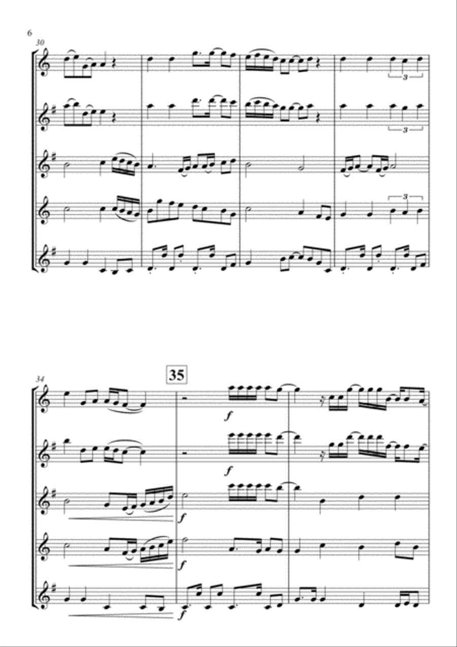 Rainbow Saxophone Quartet scores gallery preview page 6