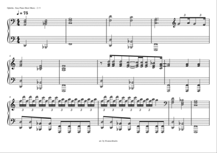 Ophelia Piano Solo scores gallery preview page 2