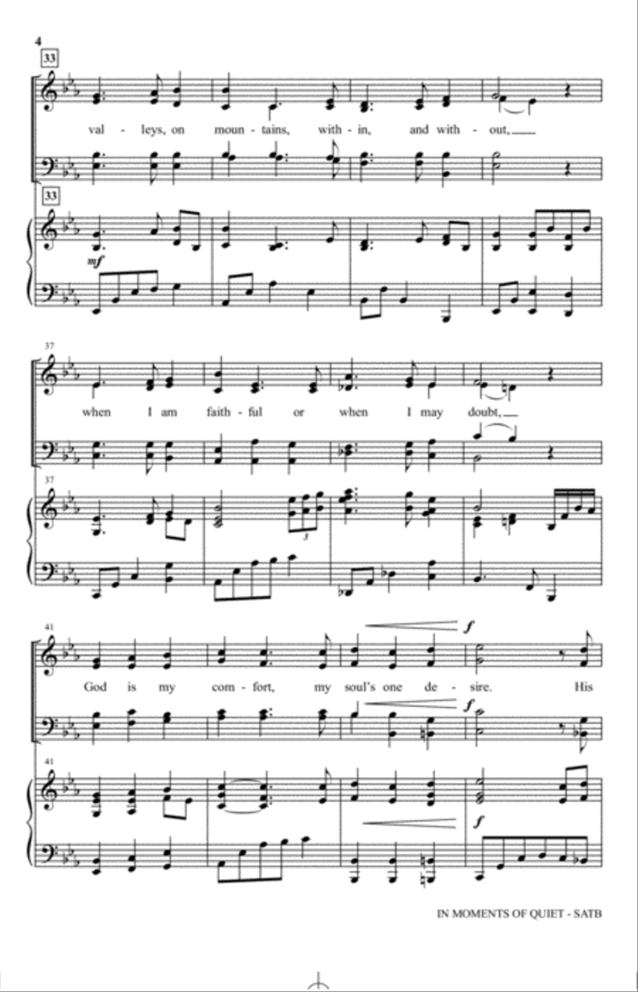 In Moments Of Quiet In Moments Of Quiet 4-Part scores gallery preview page 3