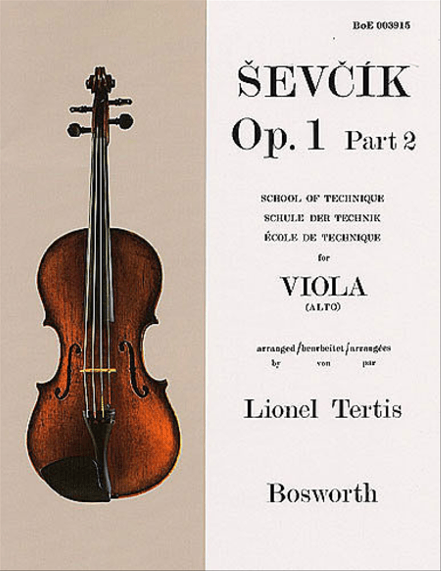 Sevcik Viola Studies: School Of Technique Part 2 Viola scores gallery preview page 1