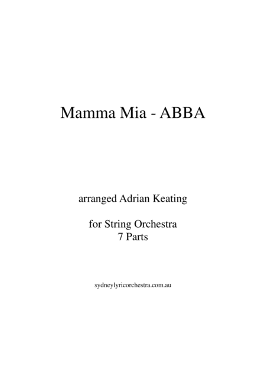 Mamma Mia String Orchestra scores gallery preview page 1