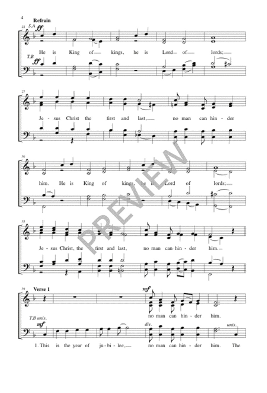 Fanfare and Processional 4-Part scores gallery preview page 3