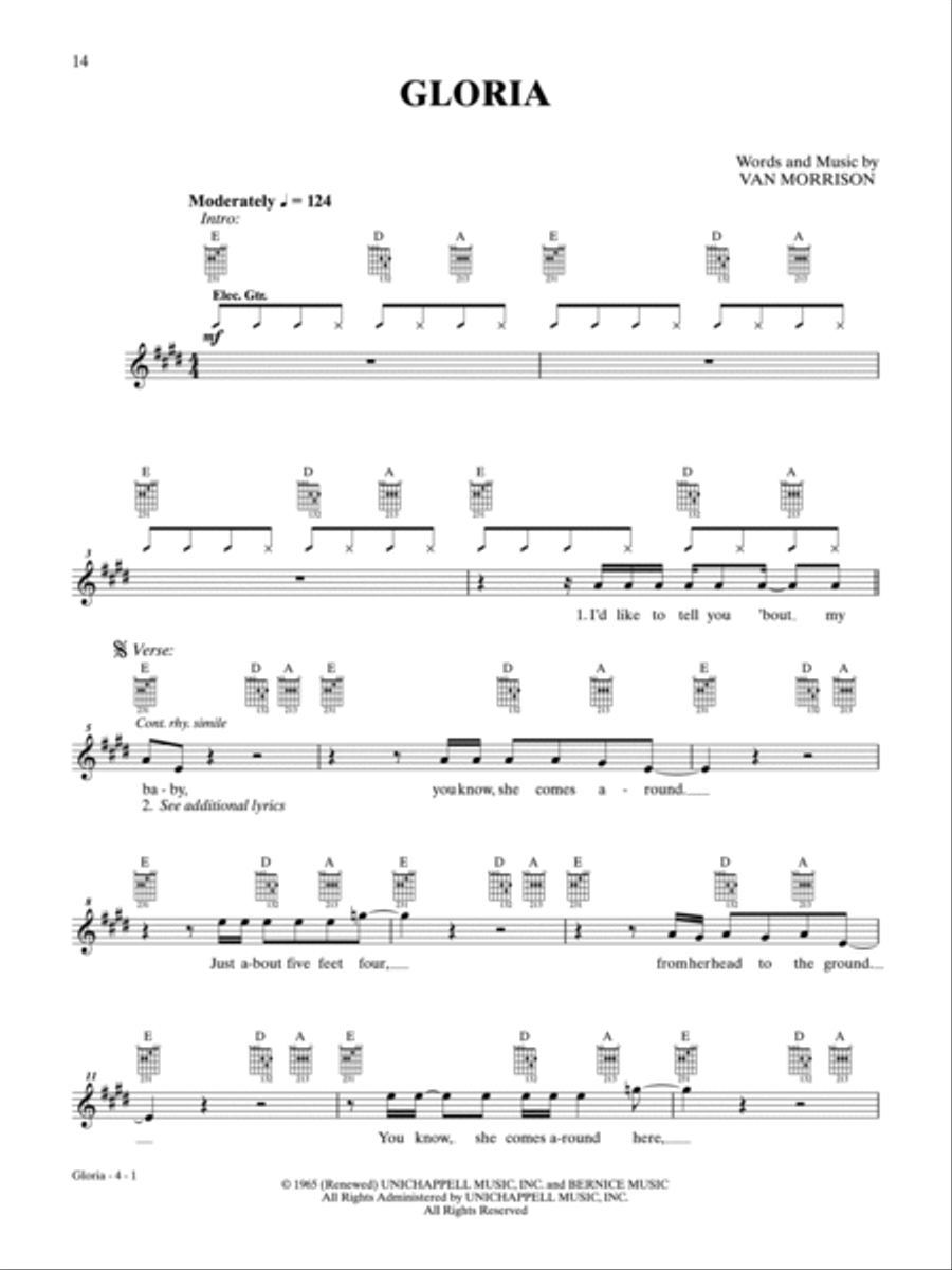 Gloria Guitar Tablature scores gallery preview page 1