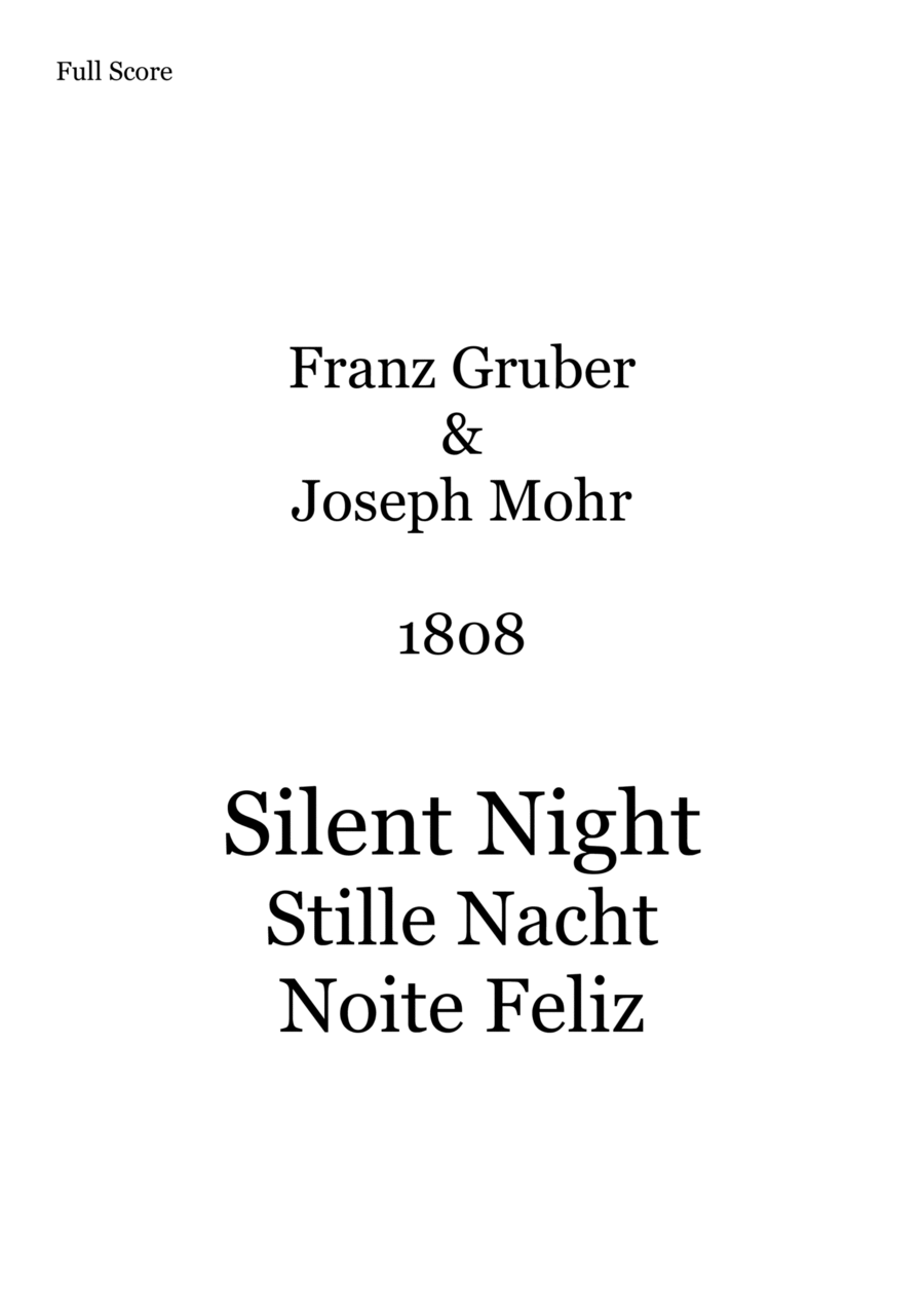 Silent Night (Stille Nacht) Noite feliz for ukulele solo (fingerstyle) Ukulele scores gallery preview page 1